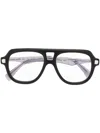 Kuboraum Q4 Pilot-frame Glasses In Black