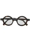 Kuboraum Q7 Round-frame Glasses In Brown