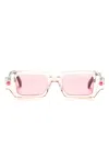 Kuboraum Q9 Rectangle-frame Sunglasses In Nude