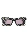 Kuboraum R2 Bm Hc Rectangle-frame Sunglasses In Black