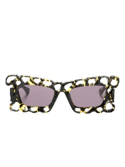 Kuboraum R2 Hypercore Rectangle-frame Sunglasses In Black