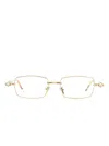 Kuboraum Rectangle-frame Glasses In Transparent