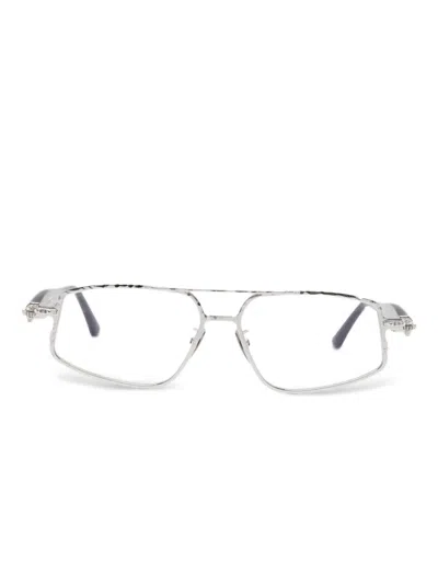 Kuboraum Rectangle Frame Glasses In Silver