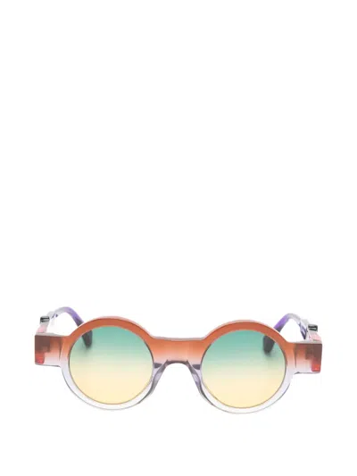 Kuboraum Round Frame Sunglasses In Orange