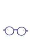 Kuboraum Round-frame Glasses In Blue