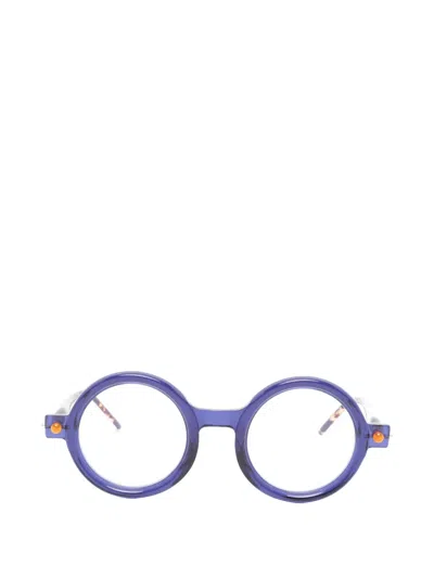 Kuboraum Round-frame Glasses In Blue