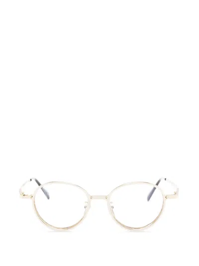 Kuboraum Round-frame Glasses In Gold
