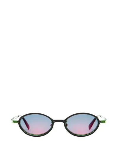 Kuboraum Round-frame Sunglasses In Black