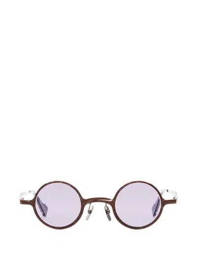 Kuboraum Round-frame Textured Sunglasses In Multi
