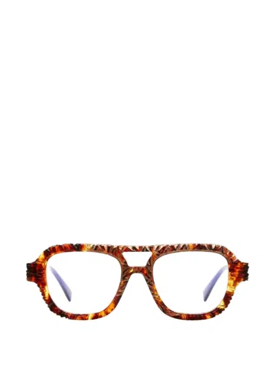 Kuboraum S6 Carved Glasses In Brown