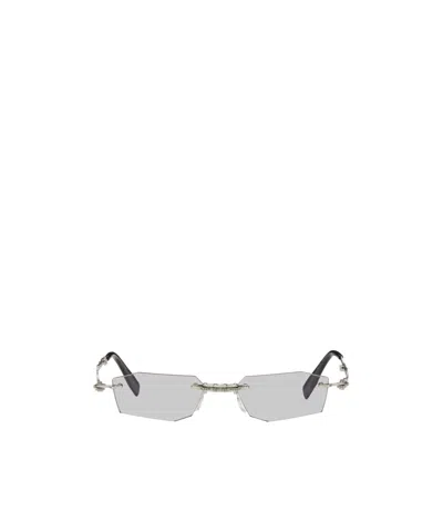Kuboraum Silver H40 Sunglasses In White