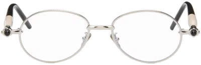 Kuboraum Silver P72 Glasses In Metallic