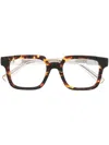 Kuboraum Square-frame Glasses In Brown