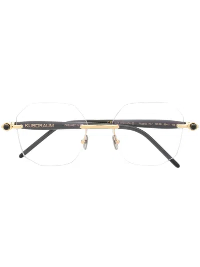 Kuboraum Square-frame Rimless Glasses In Black