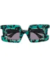Kuboraum Square-frame Sunglasses In Blau