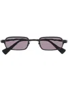 Kuboraum Square-frame Tinted Sunglasses In Black