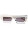 Kuboraum Square Tinted Sunglasses In White