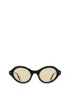 Kuboraum Mask P22 - Black Shine Sunglasses In Black Shine + Ivory + Black Shine