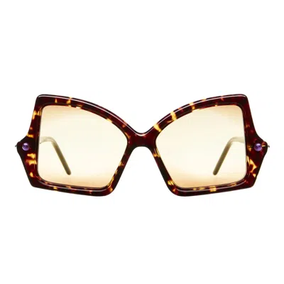 Kuboraum Sunglasses Maske P30 To Tortoiseshell/light Brown Unisex In Multi