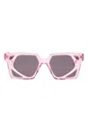 Kuboraum T6 Rectangle-frame Sunglasses In Pink