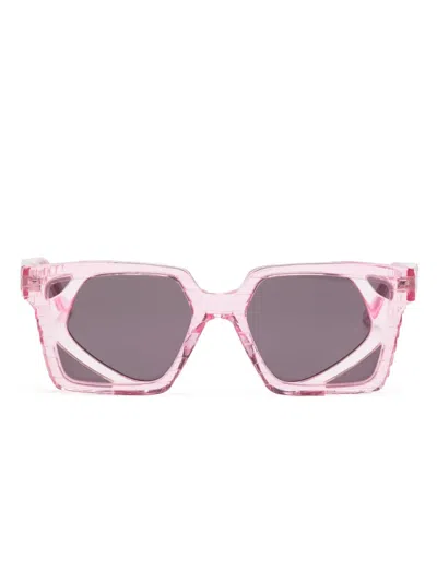 Kuboraum T6 Rectangle-frame Sunglasses In Pink