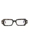 Kuboraum Tortoiseshell-effect Rectangle-frame Glasses In Brown