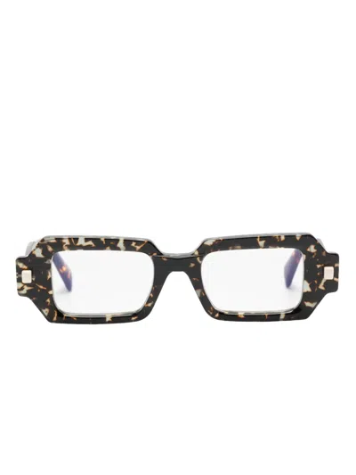 Kuboraum Tortoiseshell-effect Rectangle-frame Glasses In Brown