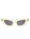 Kuboraum Transparent Cat-eye Sunglasses In Green