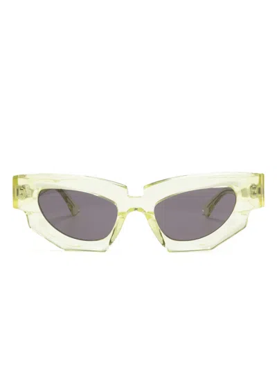Kuboraum Transparent Cat-eye Sunglasses In Green