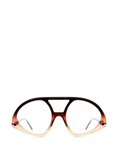 Kuboraum Truman Capote Sunglasses In Brown