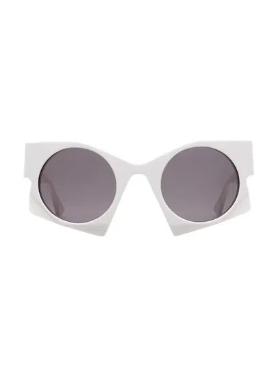 Kuboraum U5 Geometric-frame Sunglasses In White