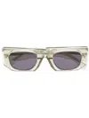 Kuboraum U8 Rectangle-frame Tinted Sunglasses In Green