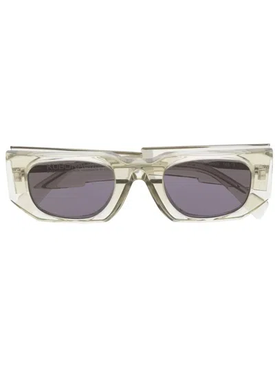 Kuboraum U8 Rectangle-frame Tinted Sunglasses In Green
