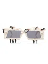 Kuboraum X20 Hypercore Geometric-frame Sunglasses In White