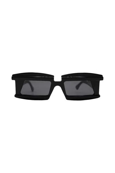 Kuboraum X21 Rectangular Frame Sunglasses In Black