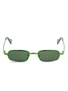 Kuboraum Z18 Rectangle-frame Sunglasses In Green