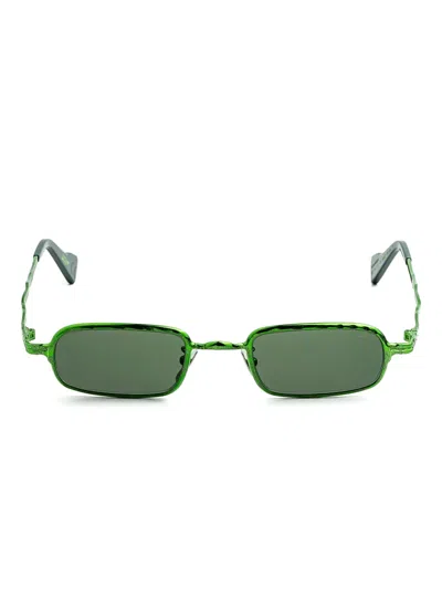 Kuboraum Z18 Rectangle-frame Sunglasses In Green