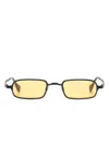 Kuboraum Z18 Rectangle-frame Tinted Sunglasses In 黑色