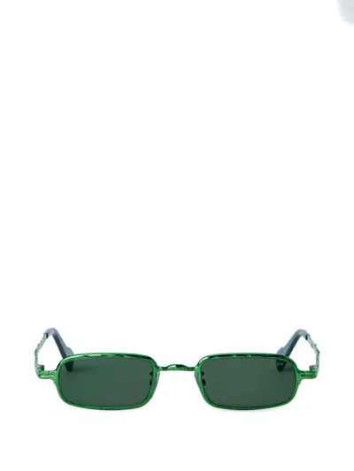 Kuboraum Z18 Rectangular-frame Sunglasses In Green