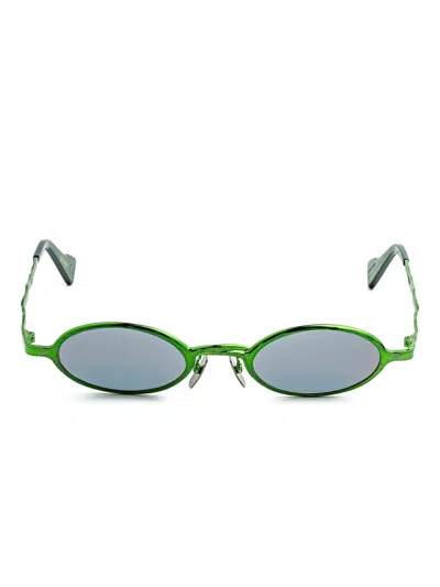 Kuboraum Z24 Oval-frame Sunglasses In Green