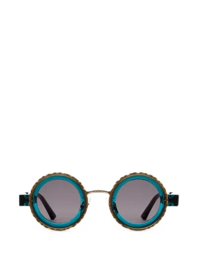 Kuboraum Z3 Round-frame Sunglasses In Green