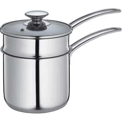 KUCHENPROFI KUCHENPROFI MINI DOUBLE BOILER SET W/ GLASS LID, 1.6 QT., 5.5-INCH DIAMETER
