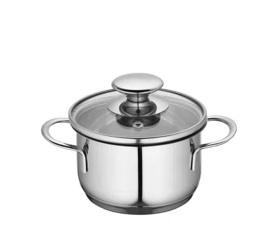 Kuchenprofi Mini Stockpot W/ Glass Lid, 0.7 Qt., 4.75-inch Diameter In Gray