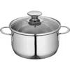 Kuchenprofi Mini Stockpot W/ Glass Lid, 1.6 Qt., 6.25-inch Diameter In Silver