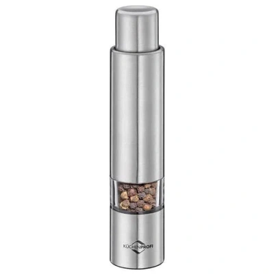 KUCHENPROFI KUCHENPROFI PEPPER PUSH MILL GRINDER, STAINLESS & ACRYLIC