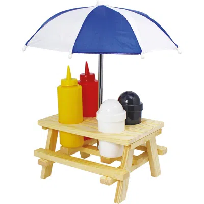 KUCHENPROFI KUCHENPROFI PICNIC CONDIMENT SET FOR KETCHUP, MUSTARD, SALT & PEPPER, 6 PIECE SET