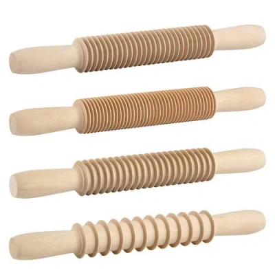 Kuchenprofi Wooden Pasta Cutter, Set Of 4 In Brown