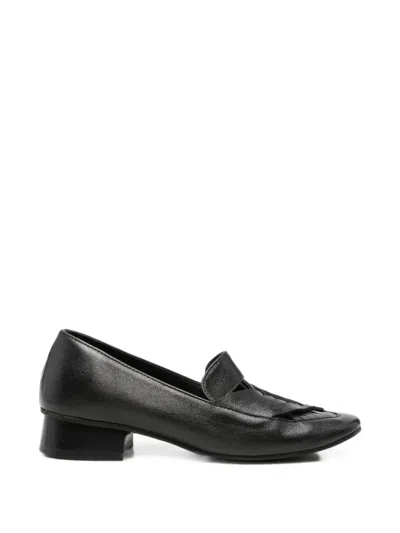 Kudetà Interwoven-strap Leather Loafers In Black