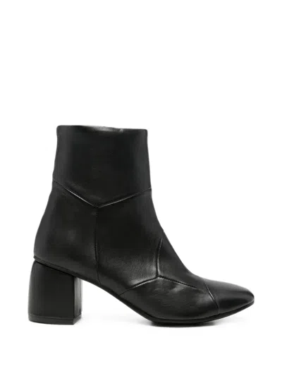 Kudetà Panelled Leather Ankle Boots In Black