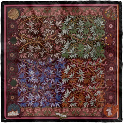 Kueen Women's Black / White / Red Silk Scarf - Willow